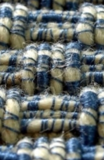 ALFOMBRA DE LANA NUDO GRUESO AZUL